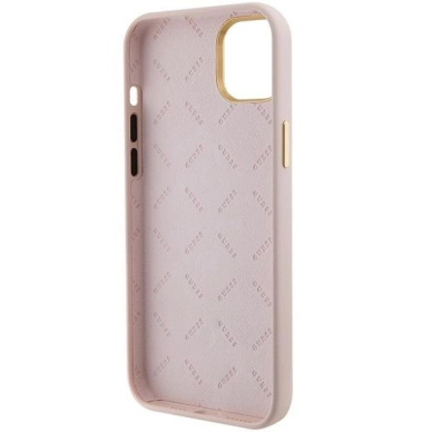 Originalus Guess dėklas Silicone Logo Strass 4G case for iPhone 15 - light Rožinis 5 Originalus Guess dėklas Silicone Logo Strass 4G case for iPhone 15 - light Rožinis 5