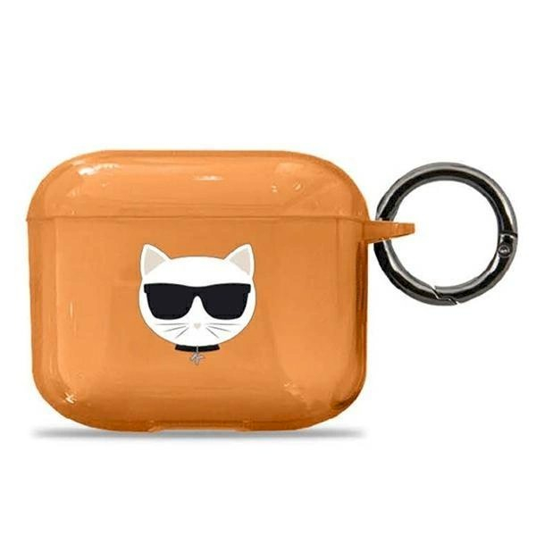 Orginalus dėklas Karl Lagerfeld KLA3UCHFO AirPods 3 cover Oranžinis Choupette Orginalus dėklas Karl Lagerfeld KLA3UCHFO AirPods 3 cover Oranžinis Choupette