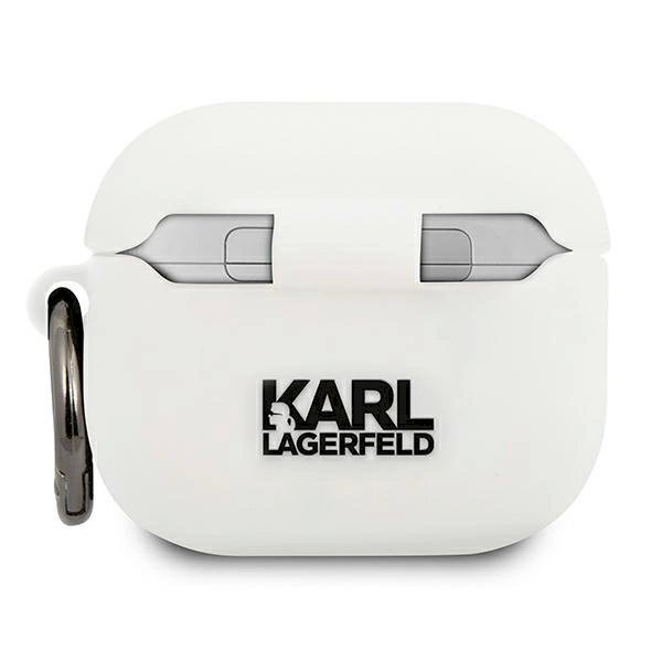 Orginalus dėklas Karl Lagerfeld KLACA3SILCHWH AirPods 3 cover /Baltas Silicone Choupette 1 Orginalus dėklas Karl Lagerfeld KLACA3SILCHWH AirPods 3 cover /Baltas Silicone Choupette 1