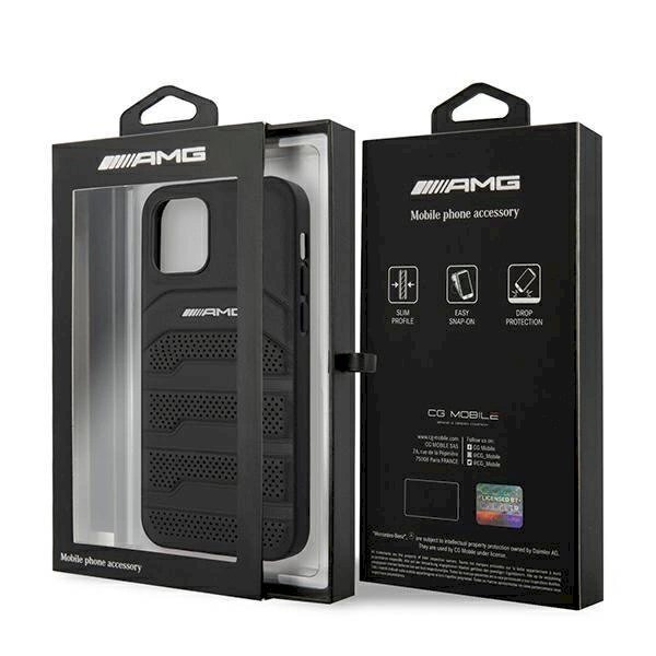 Originalus AMG dėklas AMHCP12SGSEBK iPhone 12 mini 5,4" Juodas hardcase Leather Debossed Lines 7 Originalus AMG dėklas AMHCP12SGSEBK iPhone 12 mini 5,4" Juodas hardcase Leather Debossed Lines 7