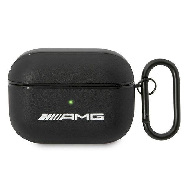 Originalus AMG dėklas Leather Big Logo case skirta AirPods Pro - Juodas Originalus AMG dėklas Leather Big Logo case skirta AirPods Pro - Juodas