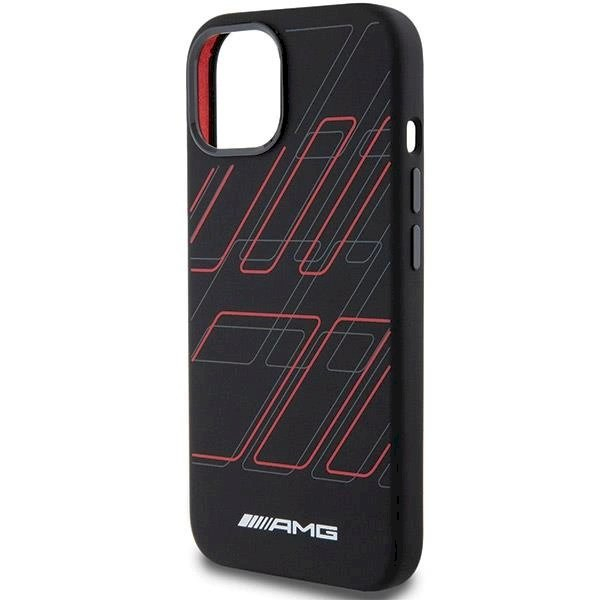 Originalus AMG dėklas Silicone Large Rhombuses Pattern MagSafe Case for iPhone 15/14/13 - Juodas 5 Originalus AMG dėklas Silicone Large Rhombuses Pattern MagSafe Case for iPhone 15/14/13 - Juodas 5
