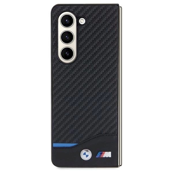 Originalus BMW dėklas Leather Carbon Samsung Galaxy Z Fold 5 - Juodas Originalus BMW dėklas Leather Carbon Samsung Galaxy Z Fold 5 - Juodas