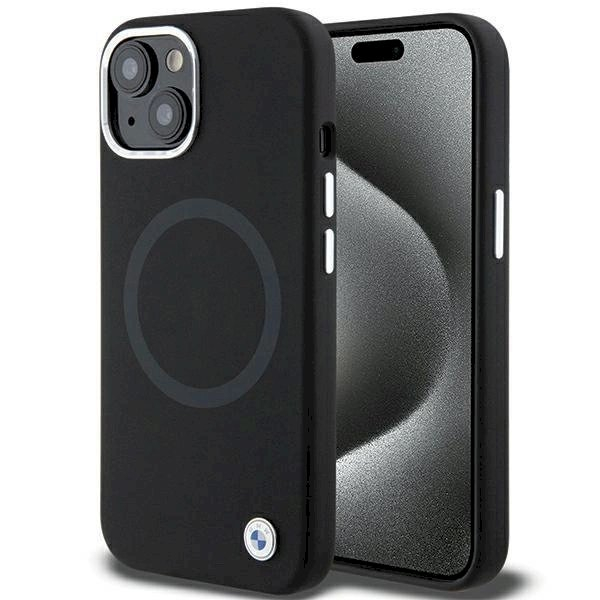 Originalus BMW dėklas Signature Liquid Silicone MagSafe iPhone 15 - Juodas Originalus BMW dėklas Signature Liquid Silicone MagSafe iPhone 15 - Juodas