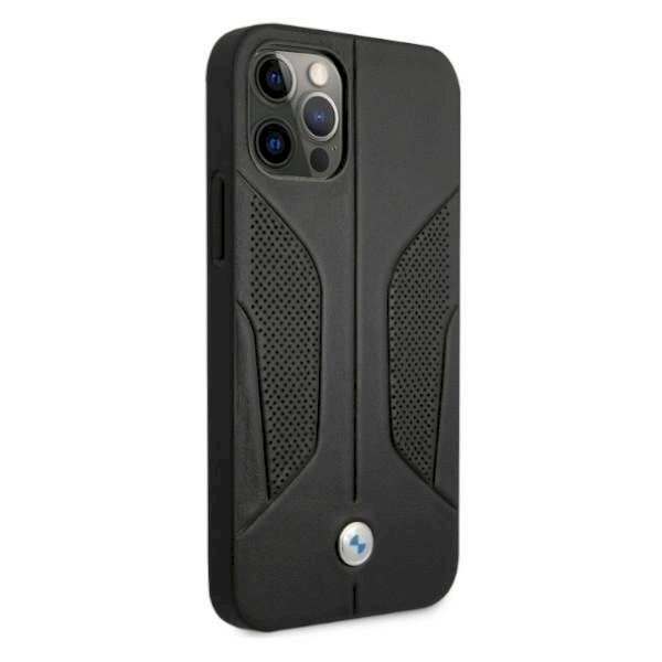 Originalus dėklas BMW BMHCP12MRSCSK iPhone 12/12 Pro 6,1"  Juodas hardcase Leather Perforate Sides 3