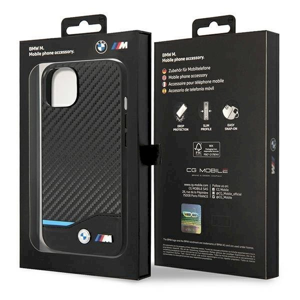 Originalus dėklas BMW BMHCP14S22NBCK iPhone 14 6.1 Juodas Leather Carbon 7 Originalus dėklas BMW BMHCP14S22NBCK iPhone 14 6.1 Juodas Leather Carbon 7
