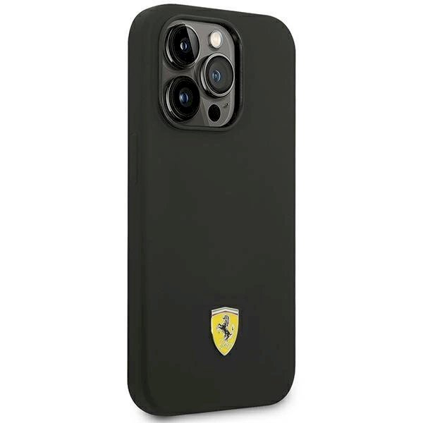 Originalus dėklas Ferrari FEHCP14LSIBBK iPhone 14 Pro 6.1  Juodas hardcase Silikoninis Metal Logo 3 Originalus dėklas Ferrari FEHCP14LSIBBK iPhone 14 Pro 6.1  Juodas hardcase Silikoninis Metal Logo 3