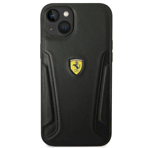 Originalus dėklas Ferrari FEHCP14MRBUK iPhone 14 Plus 6.7  Juodas hardcase Leather Stamp Sides 2 Originalus dėklas Ferrari FEHCP14MRBUK iPhone 14 Plus 6.7  Juodas hardcase Leather Stamp Sides 2