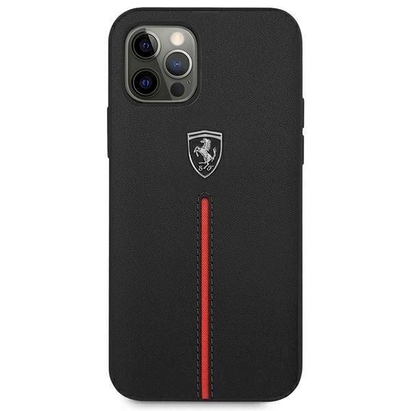 Originalus dėklas Ferrari FEOMSHCP12LBK iPhone 12 Pro Max Juodas hardcase Off Track Leather Nylon Stripe 2 Originalus dėklas Ferrari FEOMSHCP12LBK iPhone 12 Pro Max Juodas hardcase Off Track Leather Nylon Stripe 2
