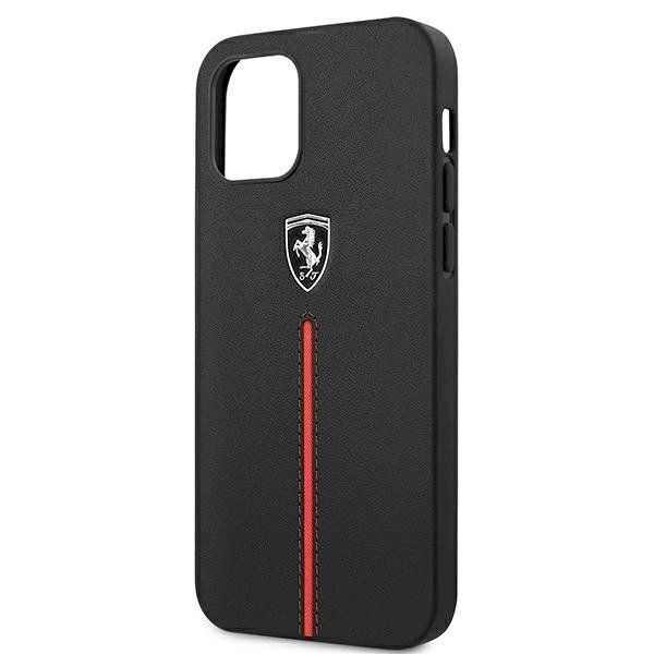 Originalus dėklas Ferrari FEOMSHCP12LBK iPhone 12 Pro Max Juodas hardcase Off Track Leather Nylon Stripe 5 Originalus dėklas Ferrari FEOMSHCP12LBK iPhone 12 Pro Max Juodas hardcase Off Track Leather Nylon Stripe 5