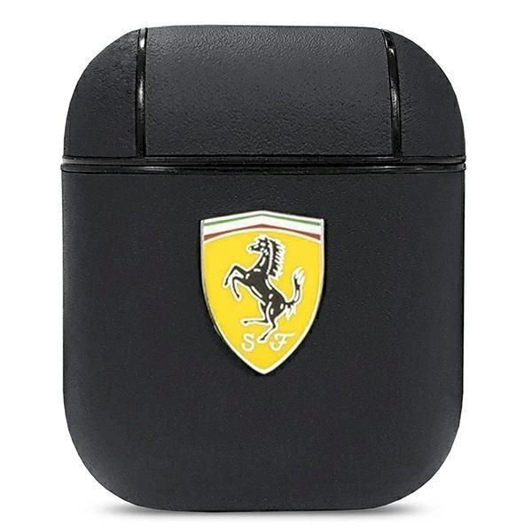 Originalus dėklas Ferrari FESA2LEBK AirPods cover Juodas On Track Leather Originalus dėklas Ferrari FESA2LEBK AirPods cover Juodas On Track Leather