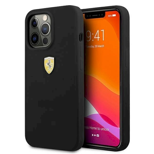 Originalus dėklas Ferrari FESSIHCP13XBK iPhone 13 Pro Max 6.7 Juodas hardcase Silicone Originalus dėklas Ferrari FESSIHCP13XBK iPhone 13 Pro Max 6.7 Juodas hardcase Silicone