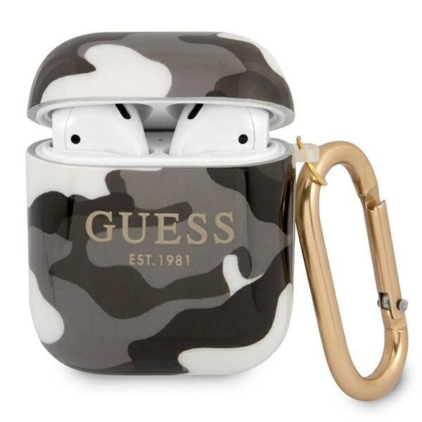 Originalus dėklas Guess GUA2UCAMG AirPods cover Juodas Camo Collection Originalus dėklas Guess GUA2UCAMG AirPods cover Juodas Camo Collection