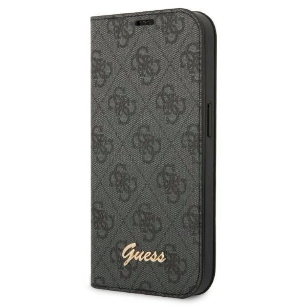 Originalus dėklas Guess GUBKP14LHG4SHK iPhone 14 Pro 6.1 Juodas book 4G Vintage Gold Logo Originalus dėklas Guess GUBKP14LHG4SHK iPhone 14 Pro 6.1 Juodas book 4G Vintage Gold Logo
