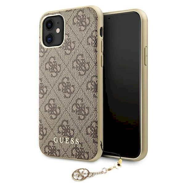 Originalus dėklas Guess GUHCN61GF4GBR iPhone 11 6.1 / Xr Rudas/Rudas hard case 4G Charms Collection Originalus dėklas Guess GUHCN61GF4GBR iPhone 11 6.1 / Xr Rudas/Rudas hard case 4G Charms Collection