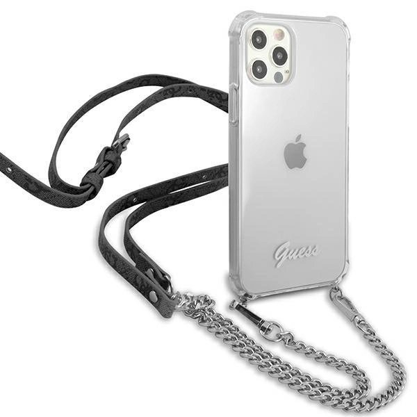 Originalus dėklas Guess GUHCP12LKC4GSSI iPhone 12 Pro Max 6.7 Permatomas hardcase 4G Silver Chain 3 Originalus dėklas Guess GUHCP12LKC4GSSI iPhone 12 Pro Max 6.7 Permatomas hardcase 4G Silver Chain 3