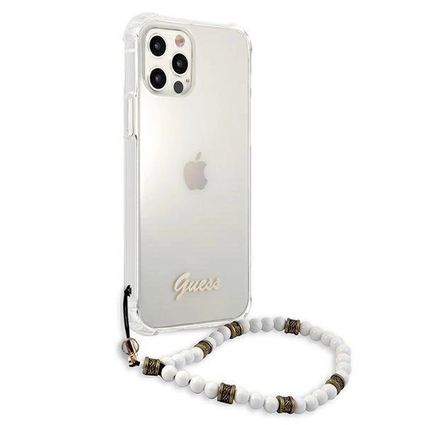 Originalus dėklas Guess GUHCP12LKPSWH iPhone 12 Pro Max 6.7 Permatomas Hardcase Baltas Pearl 3 Originalus dėklas Guess GUHCP12LKPSWH iPhone 12 Pro Max 6.7 Permatomas Hardcase Baltas Pearl 3