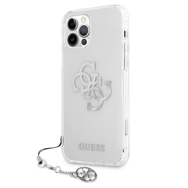 Originalus dėklas Guess GUHCP12LKS4GSI iPhone 12 Pro Max 6.7 Permatomas hardcase 4G Silver Charms Collection 1 Originalus dėklas Guess GUHCP12LKS4GSI iPhone 12 Pro Max 6.7 Permatomas hardcase 4G Silver Charms Collection 1