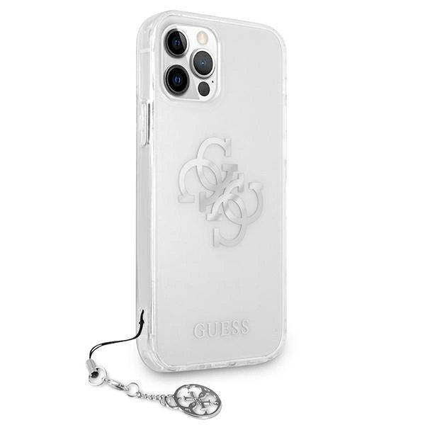 Originalus dėklas Guess GUHCP12LKS4GSI iPhone 12 Pro Max 6.7 Permatomas hardcase 4G Silver Charms Collection 3 Originalus dėklas Guess GUHCP12LKS4GSI iPhone 12 Pro Max 6.7 Permatomas hardcase 4G Silver Charms Collection 3