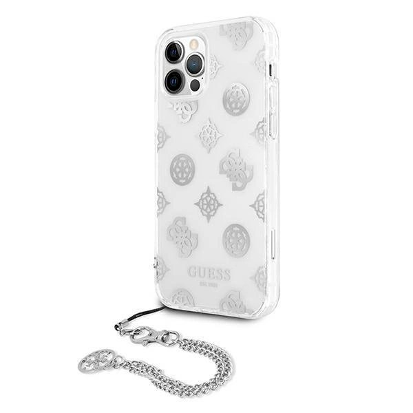 Originalus dėklas Guess GUHCP12LKSPESI iPhone 12 Pro Max 6.7 Sidabrinis hardcase Peony Chain Collection 1 Originalus dėklas Guess GUHCP12LKSPESI iPhone 12 Pro Max 6.7 Sidabrinis hardcase Peony Chain Collection 1