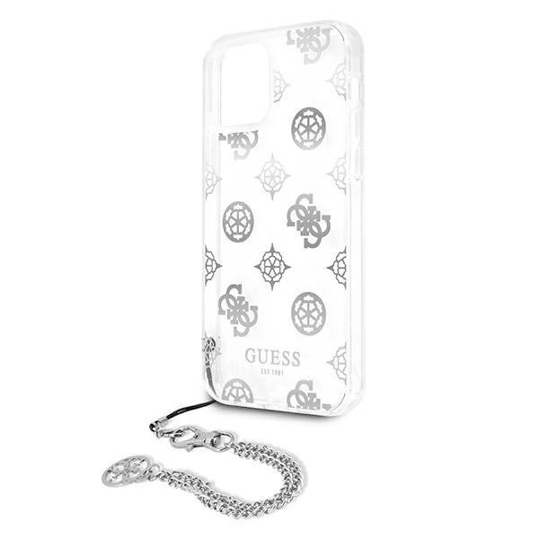 Originalus dėklas Guess GUHCP12LKSPESI iPhone 12 Pro Max 6.7 Sidabrinis hardcase Peony Chain Collection 5 Originalus dėklas Guess GUHCP12LKSPESI iPhone 12 Pro Max 6.7 Sidabrinis hardcase Peony Chain Collection 5