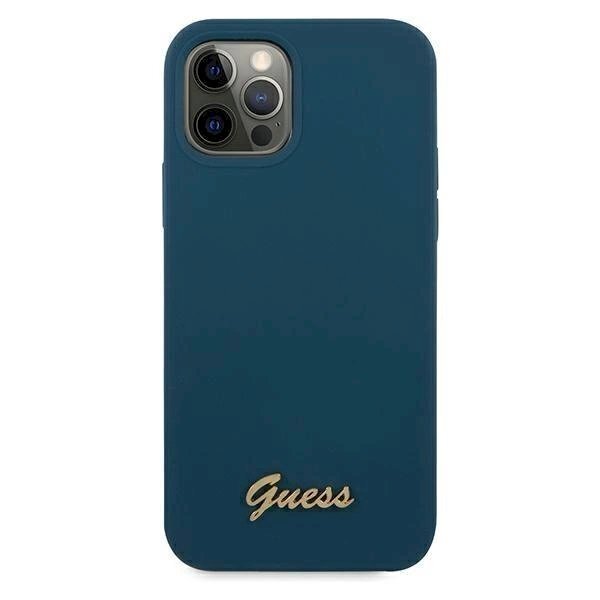 Originalus dėklas Guess GUHCP12LLSLMGBL iPhone 12 Pro Max 6.7 Mėlynas/Mėlynas hardcase Metal Logo Script 2 Originalus dėklas Guess GUHCP12LLSLMGBL iPhone 12 Pro Max 6.7 Mėlynas/Mėlynas hardcase Metal Logo Script 2