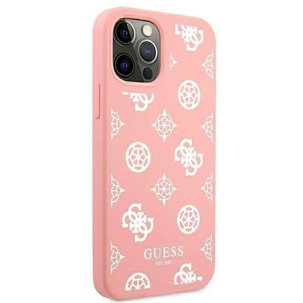 Originalus dėklas Guess GUHCP12LLSPEWPI iPhone 12 Pro Max 6.7 rožinis/rožinis hard case Peony Collection 3 Originalus dėklas Guess GUHCP12LLSPEWPI iPhone 12 Pro Max 6.7 rožinis/rožinis hard case Peony Collection 3