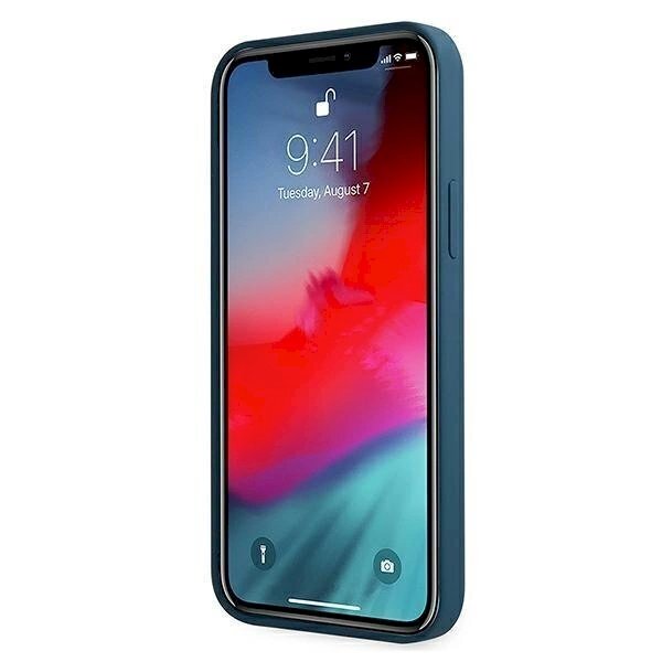 Originalus dėklas Guess GUHCP12SLSLMGBL iPhone 12 mini 5.4  Mėlynas/Mėlynas hardcase Metal Logo Script 4 Originalus dėklas Guess GUHCP12SLSLMGBL iPhone 12 mini 5.4  Mėlynas/Mėlynas hardcase Metal Logo Script 4
