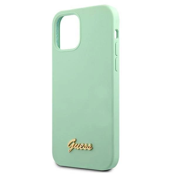 Originalus dėklas Guess GUHCP12SLSLMGGN iPhone 12 mini 5.4 žalias/žalias hardcase Metal Logo Script 5 Originalus dėklas Guess GUHCP12SLSLMGGN iPhone 12 mini 5.4 žalias/žalias hardcase Metal Logo Script 5