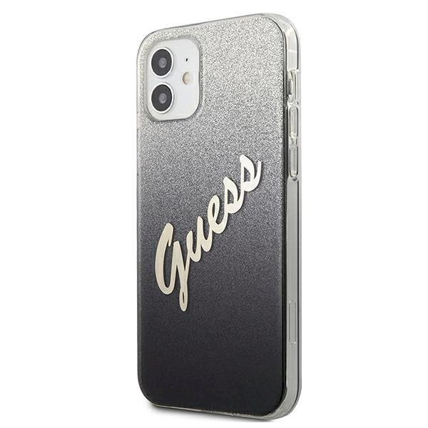 Originalus dėklas Guess GUHCP12SPCUGLSBK iPhone 12 mini 5.4 Juodas Glitter Gradient Script 1 Originalus dėklas Guess GUHCP12SPCUGLSBK iPhone 12 mini 5.4 Juodas Glitter Gradient Script 1