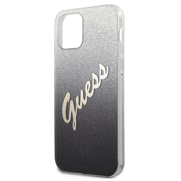 Originalus dėklas Guess GUHCP12SPCUGLSBK iPhone 12 mini 5.4 Juodas Glitter Gradient Script 5 Originalus dėklas Guess GUHCP12SPCUGLSBK iPhone 12 mini 5.4 Juodas Glitter Gradient Script 5