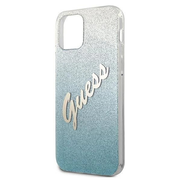 Originalus dėklas Guess GUHCP12SPCUGLSBL iPhone 12 mini 5.4 Mėlynas/Mėlynas Glitter Gradient Script 5 Originalus dėklas Guess GUHCP12SPCUGLSBL iPhone 12 mini 5.4 Mėlynas/Mėlynas Glitter Gradient Script 5