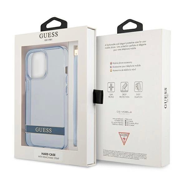 Originalus dėklas Guess GUHCP13LHTSGSB iPhone 13 Pro / 13 6,1 Mėlynas / Mėlynas hardcase Translucent Stap 7 Originalus dėklas Guess GUHCP13LHTSGSB iPhone 13 Pro / 13 6,1 Mėlynas / Mėlynas hardcase Translucent Stap 7