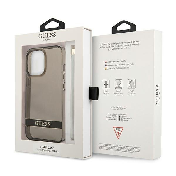 Originalus dėklas Guess GUHCP13LHTSGSK iPhone 13 Pro juodas 13 Originalus dėklas Guess GUHCP13LHTSGSK iPhone 13 Pro juodas 13