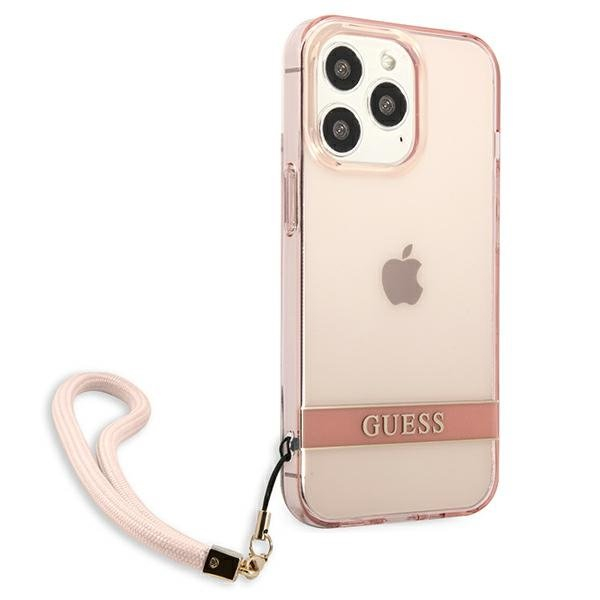 Originalus dėklas Guess GUHCP13LHTSGSP iPhone 13 Pro rožinis 3