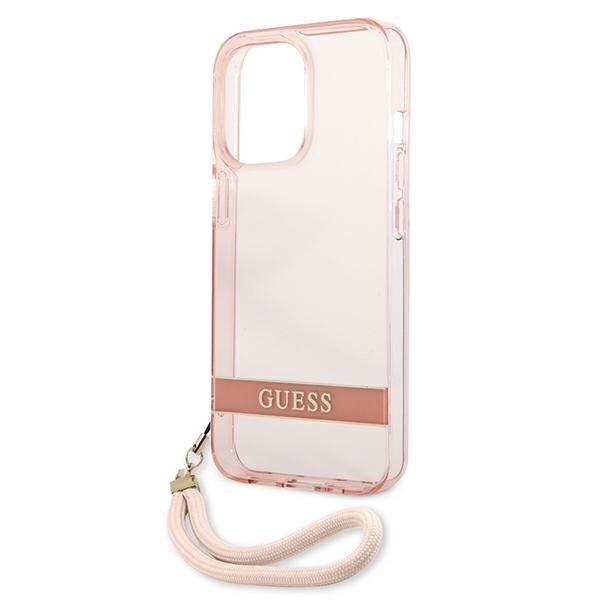 Originalus dėklas Guess GUHCP13LHTSGSP iPhone 13 Pro rožinis 5