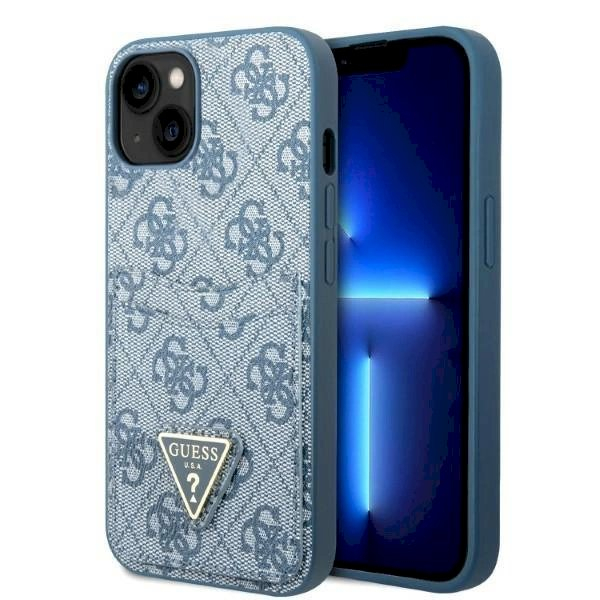 Originalus dėklas Guess GUHCP13SP4TPB iPhone 13 mini 5.4 Mėlynas/Mėlynas hardcase 4G Triangle Logo Cardslot Originalus dėklas Guess GUHCP13SP4TPB iPhone 13 mini 5.4 Mėlynas/Mėlynas hardcase 4G Triangle Logo Cardslot