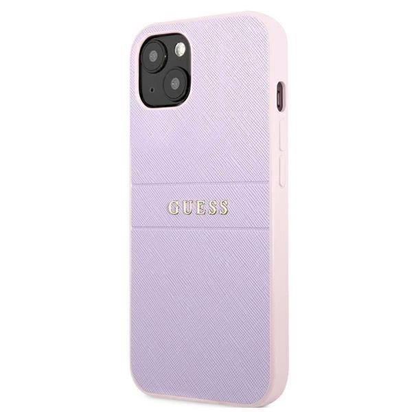 Originalus dėklas Guess GUHCP13SPSASBPU iPhone 13 mini 5,4 Violetinis Saffiano Hot Stamp & Metal Logo 1 Originalus dėklas Guess GUHCP13SPSASBPU iPhone 13 mini 5,4 Violetinis Saffiano Hot Stamp & Metal Logo 1