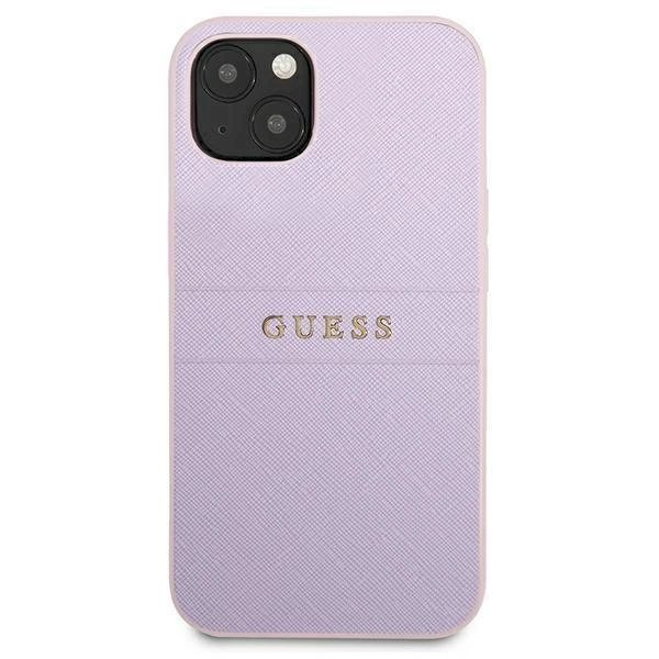 Originalus dėklas Guess GUHCP13SPSASBPU iPhone 13 mini 5,4 Violetinis Saffiano Hot Stamp & Metal Logo 2 Originalus dėklas Guess GUHCP13SPSASBPU iPhone 13 mini 5,4 Violetinis Saffiano Hot Stamp & Metal Logo 2