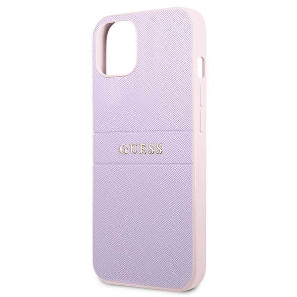 Originalus dėklas Guess GUHCP13SPSASBPU iPhone 13 mini 5,4 Violetinis Saffiano Hot Stamp & Metal Logo 5 Originalus dėklas Guess GUHCP13SPSASBPU iPhone 13 mini 5,4 Violetinis Saffiano Hot Stamp & Metal Logo 5