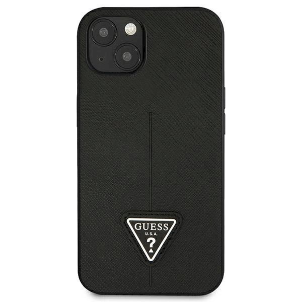 Originalus dėklas Guess GUHCP13SPSATLK iPhone 13 mini 5,4 Juodas hardcase SaffianoTriangle Logo 2 Originalus dėklas Guess GUHCP13SPSATLK iPhone 13 mini 5,4 Juodas hardcase SaffianoTriangle Logo 2