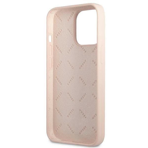 Originalus dėklas Guess GUHCP13XSLTGP iPhone 13 Pro Max 6.7 rožinis/rožinis hardcase Silicone Triangle 6 Originalus dėklas Guess GUHCP13XSLTGP iPhone 13 Pro Max 6.7 rožinis/rožinis hardcase Silicone Triangle 6