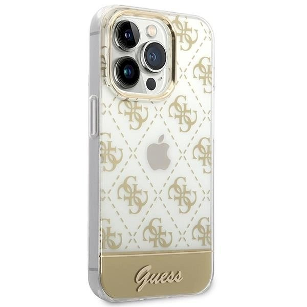 iPhone 14 Pro – Orginalus dėklas Guess GUHCP14LHG4MHG 6.1" - Auksinis/Auksinis hardcase 4G Pattern Script 3 iPhone 14 Pro – Orginalus dėklas Guess GUHCP14LHG4MHG 6.1" - Auksinis/Auksinis hardcase 4G Pattern Script 3