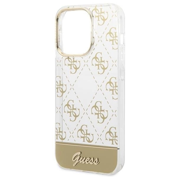 iPhone 14 Pro – Orginalus dėklas Guess GUHCP14LHG4MHG 6.1" - Auksinis/Auksinis hardcase 4G Pattern Script 5 iPhone 14 Pro – Orginalus dėklas Guess GUHCP14LHG4MHG 6.1" - Auksinis/Auksinis hardcase 4G Pattern Script 5