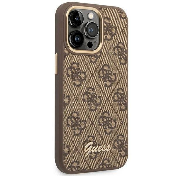 Originalus dėklas Guess GUHCP14LHG4SHW iPhone 14 Pro 6.1 Rudas / Rudas hard case 4G Vintage Gold Logo 3 Originalus dėklas Guess GUHCP14LHG4SHW iPhone 14 Pro 6.1 Rudas / Rudas hard case 4G Vintage Gold Logo 3