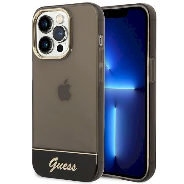 Originalus dėklas Guess GUHCP14LHGCOK iPhone 14 Pro 6.1 Juodas hardcase Translucent Originalus dėklas Guess GUHCP14LHGCOK iPhone 14 Pro 6.1 Juodas hardcase Translucent