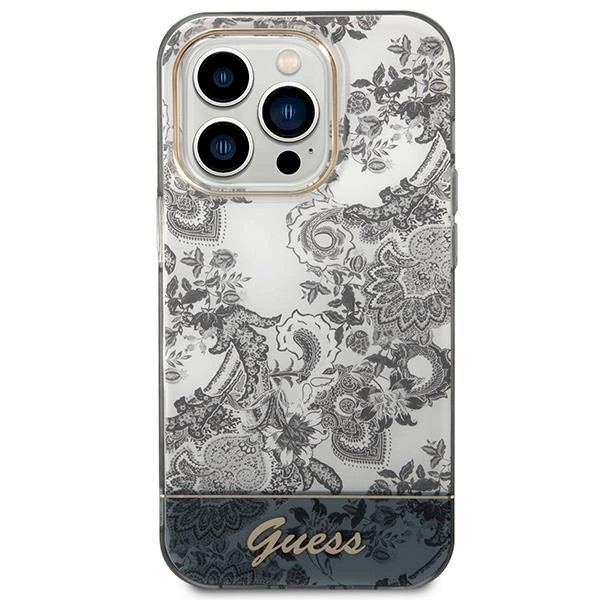 Originalus dėklas Guess GUHCP14LHGPLHG iPhone 14 Pro 6.1 Pilkas hardcase Porcelain Collection 2 Originalus dėklas Guess GUHCP14LHGPLHG iPhone 14 Pro 6.1 Pilkas hardcase Porcelain Collection 2