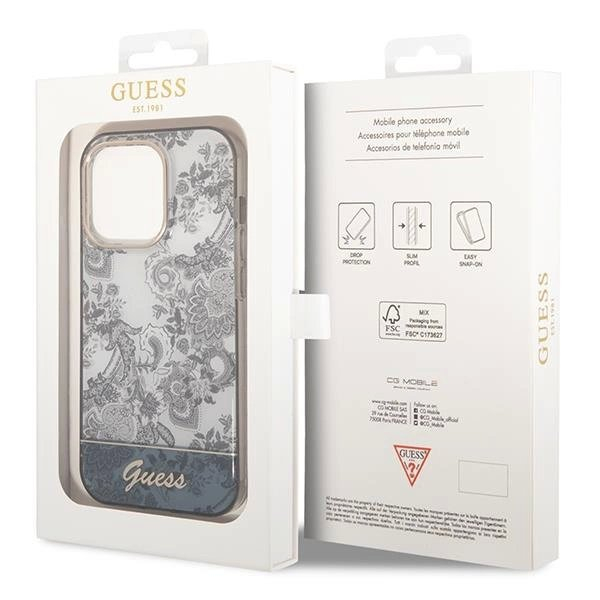 Originalus dėklas Guess GUHCP14LHGPLHG iPhone 14 Pro 6.1 Pilkas hardcase Porcelain Collection 7 Originalus dėklas Guess GUHCP14LHGPLHG iPhone 14 Pro 6.1 Pilkas hardcase Porcelain Collection 7
