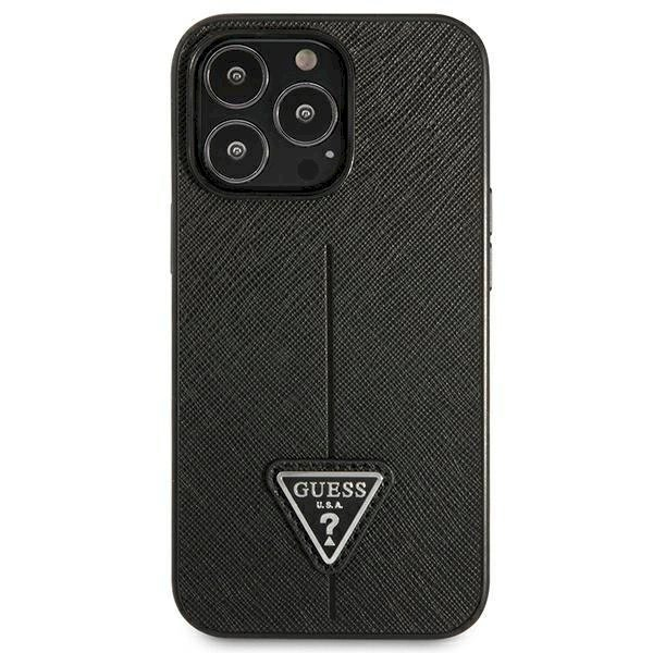 Originalus dėklas Guess GUHCP14LPSATLK iPhone 14 Pro 6.1  Juodas hardcase SaffianoTriangle Logo 1 Originalus dėklas Guess GUHCP14LPSATLK iPhone 14 Pro 6.1  Juodas hardcase SaffianoTriangle Logo 1