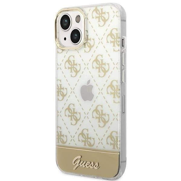 Originalus dėklas Guess GUHCP14MHG4MHG iPhone 14 Plus 6.7 gold / gold hardcase 4G Pattern Script 1 Originalus dėklas Guess GUHCP14MHG4MHG iPhone 14 Plus 6.7 gold / gold hardcase 4G Pattern Script 1